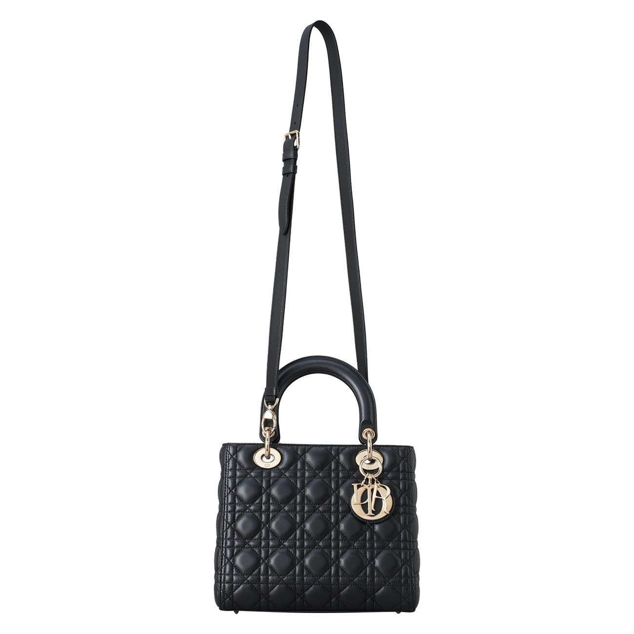 CHRISTIAN DIOR(USED)디올 레이디디올 미듐 블랙
